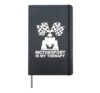 Motorsport Is My Therapy Motorsport racing car racing flag Hardcover Journal, Black