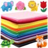Moukeren 240 Pcs Felt Sheets Bulk for Craft-20 Assorted Colors Stiff Felt Fabric Squares for End of School Year Graduation Festival Holiday DIY Craft Sewing Nonwoven Patchwork (10 x 16 Inch)