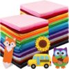 Moukeren 460 Pcs 4 x 4 Inch Felt Sheets Bulk for Craft-20 Assorted Colors Stiff Felt Fabric Squares for Mother Day Graduation Festival Holiday DIY Craft Sewing Nonwoven Patchwork