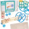 Mousetrap Car Kit, 10-Pack – Hands-On Classroom Physics Project, Ages 8+