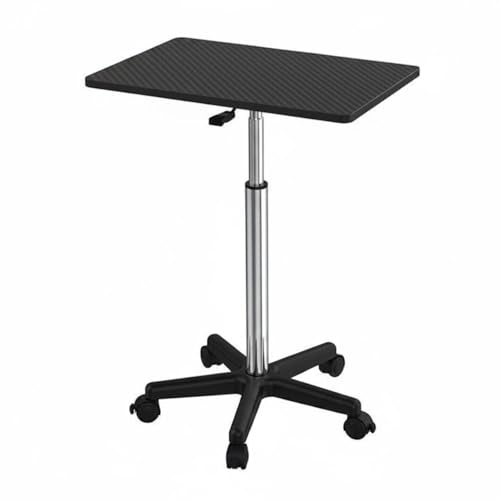 KLKCMS Movable Work Desk Mobile Laptop Desk Adjustable Standing Desk Rolling Desk Writing Metal Structure Easy to Move Flat Surface Suitable for Sofa Side tasks Reading nooks Light Study Remote Work