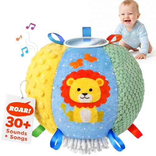 Move2Play, Interactive Baby Ball with 30+ Sounds & Songs | Toys for 1 Year Old Boys & Girls | Baby Toys 6-12+ Months | Musical Crawling Ball for Toddlers 1-3 | 1st Birthday Gift | Sensory