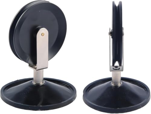 MOWFXUA 2 pcs Single Fixed Pulley with Suction Cup Base Machine Force Load Experiment Mechanics Physics Teaching Instrument for Elementary Junior High School STEM Science Projects