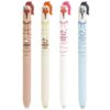MOZXIRZ 4 Pcs Cute Erasable Retractable Pens Cartoon Horse Erasable Gel Pens 0.5mm Blue Ink Writing Pen Kawaii Pen for Girls Boys Women Men Office School Supplies (4Pcs Horse-Blue Ink)