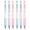 MOZXIRZ 6 Pcs Cute Erasable Gel Ink Pens Retractable Erasable Pens 0.5mm Blue Ink Smooth Writing Pen for Women Girls Office School Supplies (Pastel-Black Ink)