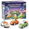 MQDMINI Detachable Animals Friction Press & Go Car Toys, 4 Set Toddler Gift