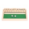 Mrisata Shut The Box Game, Fun Table Math Game with Wooden Board, 12 Spots Dice with 2 Player Games, for, Travel, Family Classroom Home