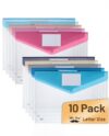 Mr. Pen- Clear Plastic Envelopes File Folders, 10 Pack, A4, Letter Size