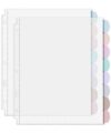 Mr. Pen- Clear Sheet Protectors with Tabs, 8.5x11 Inches, 8 Tabs, 2 Sets | Durable Clear Plastic Dividers for 3 Ring Binders, Insertable Index Page Divider with Multicolor Tabs