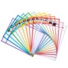 Mr. Pen- Dry Erase Pockets, 6 Pack, 10.2 x 14 Inches, Black, Reusable Plastic Sleeves for Paper, Clear Shop Ticket Holders, Dry Erase Pocket Sleeves