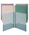 Mr. Pen- Plastic Folders with Pockets and Prong, 5 Pack, Muted Pastel Colors, Pocket Folders, File Fasteners, 2 Folder, Two, Translucent
