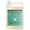 Mrs. MEYER'S CLEAN DAY Liquid Dish Soap Refill, Basil, 48 fl. oz (Pack of 6)