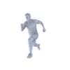 MRY-SFW 1/76 Soccer Scene Set of 6 Unpainted Model Player Doll Handmade Fan Painted Figurine