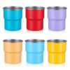 MSHHDK 6pcs Kids Stainless Steel Cups 10 oz Stackable Metal Drinking Glasses Camping Stainless Steel Cups Durable Kids Cup Stackable Metal Cup for Travel Camping Outdoors Drinking Glasses