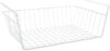MSV Set of 2 Under Shelf Storage Baskets 38.5 x 25.5 x 14 cm Matt White Steel