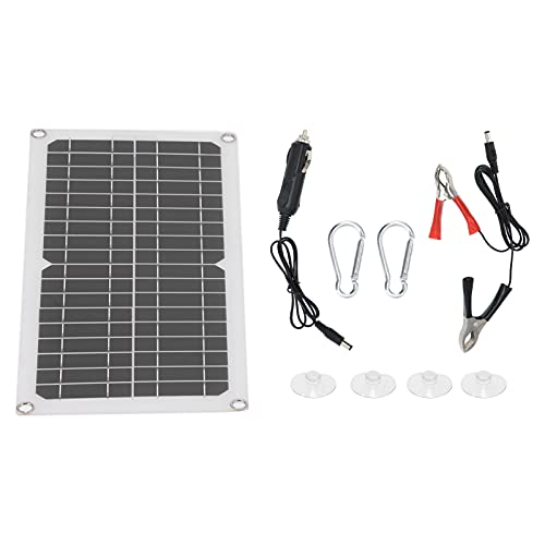 Mtlavishness 18W 12V Solar Panel Semiflexible Solar Cell Panel Battery for Car Boat Outdoor Supplies Solar Board Photovoltaic Panel Solar Panel Charging Kit for Outdoor and Indoor