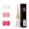 MTSSII 3 Pcs Gel Nail Polish, 10ml Soak-Off UV/LED Gel Polish, White & Pink Tones, Long-Lasting Salon Quality for DIY Nail Art at Home