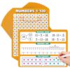 MucaDopia 12 Pack 1-120 Number Chart Dry Erase Flash Card,12" x 9" Number Line Ten Frame Math Manipulatives for Student Teacher Kindergarten 1ST 2ND Classroom Homeschool Supplies Small White Board