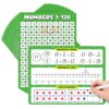 MucaDopia 12 Pack 1-120 Number Chart Dry Erase Flash Card,12" x 9" Number Line Ten Frame Math Manipulatives for Student Teacher Kindergarten 1ST 2ND Classroom Homeschool Supplies Small White Board