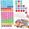 MucaDopia Magnetic Letter Tiles Phonics Manipulatives, Toddler ABC Alphabet Magnets for Fridge, Alphabet Learning Spelling Reading Games for Preschool & Kindergarten Classroom Homeschool