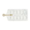 Mud Pie Marble Devil Egg Board; board 7" x 15 1/4" | fork 5 1/2"