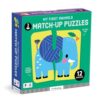 Mudpuppy My First Animals Match-up Puzzles – 2 Piece Beginner Puzzle Set Featuring Animal Illustrations