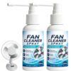 Multi-purpose Fan Cleaning Spray, 3.38 Oz, Fan Cleaner Spray, No-Rinse Fan Cleaner Spray, Powerful Fanblade Cleaners for Plastic & Metal Fans (2Pcs)