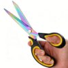 Multi-Purpose Scissors, 9.5" Sharp Sewing Scissors, Professional Heavy Duty Titanium Coating Forged Stainless Steel Shears for Fabric Leather, Dressmaking, Tailoring, Home, Office & School