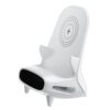 Multi-Scene Wireless Charger Stand, 15W Fast Charging with Cooling Fan, Mini Chair Phone Holder for Face Recognition, Video Watching & Hands-Free Calls, Compatible with All Qi Phones