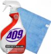Multi-Surface Heavy Duty Cleaner & Degreaser Spray (32 oz) Bundled with Premium 16x16 Microfiber Cleaning Cloth – All-Purpose Household Cleaning Spray & Reusable Washable Cloth Set