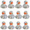 Multicolor Money Pattern Rubber Ducks – 12 pc