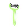 Multifunctional 360 Degree Rotary Peeler - 3 in 1 Kitchen Tool for Fruits and Vegetables, Stainless Steel Cutter and Slicer(Green)