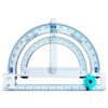 Multifunctional 4 in 1 Protractor with Angles Measuring Tool and Circular Drawing Tool for Engineers Drafting Ruler with Circular Drawing