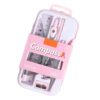 Multifunctional 9Pcs Drawing Kits with Ergonomic Compasses Ruler Clear Measurement Markings for Architects Artists Geometry Set for Students