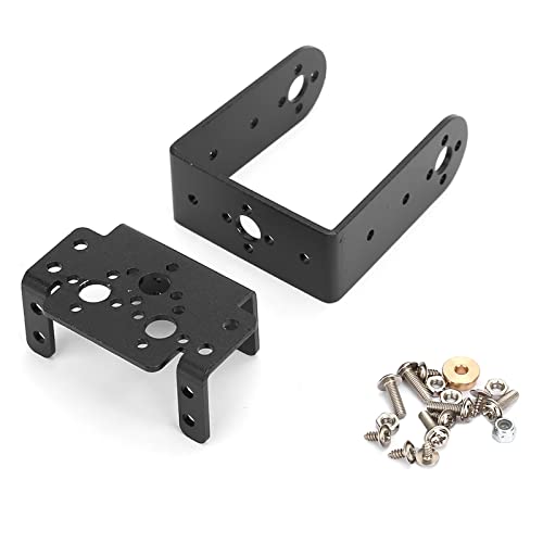 Multifunction Servo Motor Bracket Steering Head Mount Kit for Robot Accessories DIY Robotics Projects Camera Robot Arm Aluminum Alloy Material Large Rotation Two Degree of Freedom