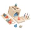 Multi Function Wooden Sorter Toy for Including Shape Sorter Color Coordination and Money Slot Activities Preschool Shape Puzzle