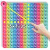 Multiplication Game Table 12 X 12 Math Flash Cards 3rd Grade Fingertip Fidget POP Toy Board Create a Variety of Multiplication additions for Teachers，Educational Science Kits