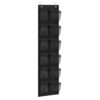 Multipurpose Over-the-Door Storage Caddy, 12-Pocket Hanging Organizer for Shoes and Essentials, Polyester Fabric with 2 Hooks, Black