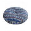 Multipurpose Round Floor Cushion with EPE Foam Core, Cotton Linen Cover for Versatile Home Seating, 17.7 x 17.7 x 4.7 Inches