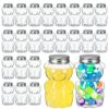 Mumufy 24 Pcs Bear Plastic Jar Empty Bear Shaped Bottle Large Capacity Candy Milk Tea Drinks Container for Making Candy Gifts DIY Decoration(17 oz)