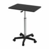 Mupingfenglan Movable Work Desk Mobile Standing Desk Adjustable Laptop Table Rolling Side Table Smooth Wheels for Home Office Bedroom Corner Living Study