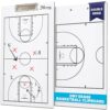 Murray Sporting Goods Dry Erase Coaches Clipboard | Double-Sided Dry Erase White Board (Basketball)