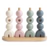 mushie Wooden Multi Shape Stacker | for Kids 3 Years+ | Preschool Educational & Toddler Montessori Toys (Original)