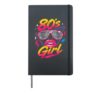 Music I am a girl of the 80s Hardcover Journal, Black