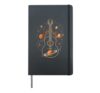Musician Concert Vibrant Creative Guitar Space Hardcover Journal, Black