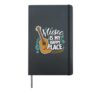 Music is my happy place Music Musician Singer Instrument Hardcover Journal, Black