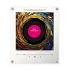 Music Refrigerator Magnets with NFC Programmable Player Set,9 Pcs Vintage Vinyl Record Fridge Magnets,128MB Mini Jukebox with LED Light for Home Office Decor