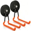 MUTUACTOR Updated Large Magnetic Garage Hook,Φ3.46” 2PCS Heavy Duty Storage Magnetic Hooks,40lbs Super Strong Magnetic Garage Hooks for Hanging Drill Drivers Garden Hose Holder Tool Box Shovel Rack