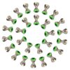 MUUNNN 50pcs Dumbbell Eyes Fly Tying, Fly Tying Eyes Realistic Brass Fly Tying Barbell Eyes(5.0mm,Green)