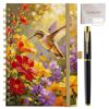 Muzuis Hummingbird Gifts For Women Hummingbird Lovers Spiral Notebook Journal 200 Pages A5 Lined with Inner Pocket and Pen Christmas Birthday Retirement Gifts